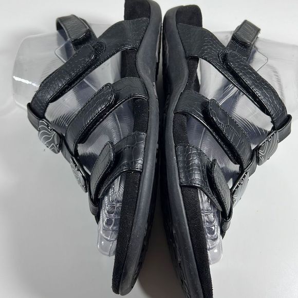 Vionic Women’s Amber Adjustable Leather Orthotic Sandals Black Size 7 - Picture 6 of 10